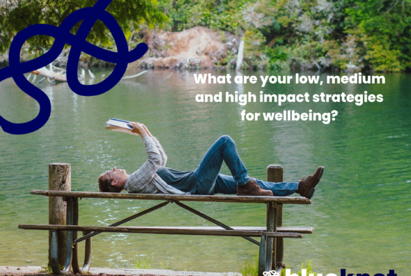 What are your low, medium and high impact strategies for wellbeing?